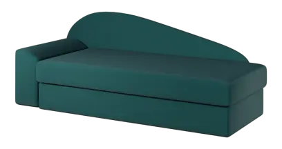 MELISA rošt, válenda celočalouněná, provedení levé, látka BORA B 57 - látka tyrkysová